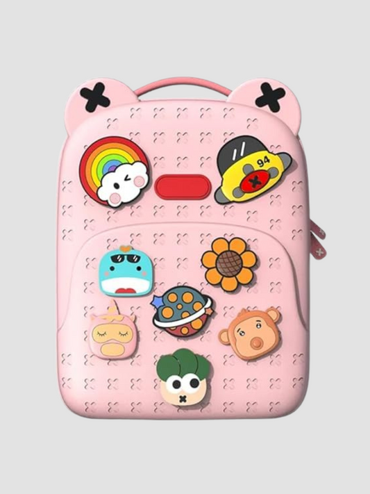 Cute Pink Cartoon Kids Backpack – EVA Material, Lightweight & Waterproof