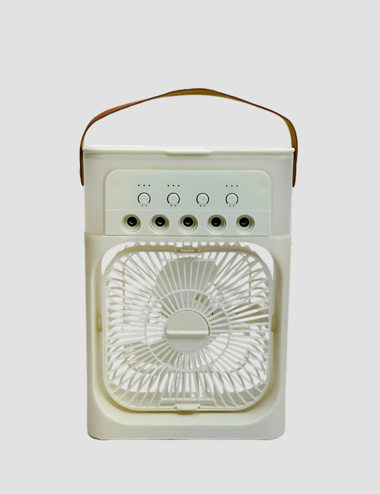 Miniscule-sized Air Cooler with a Fan fitted with an Ice Box powered by USB, Portable Humidifier suitable for Travel, Office, and Home