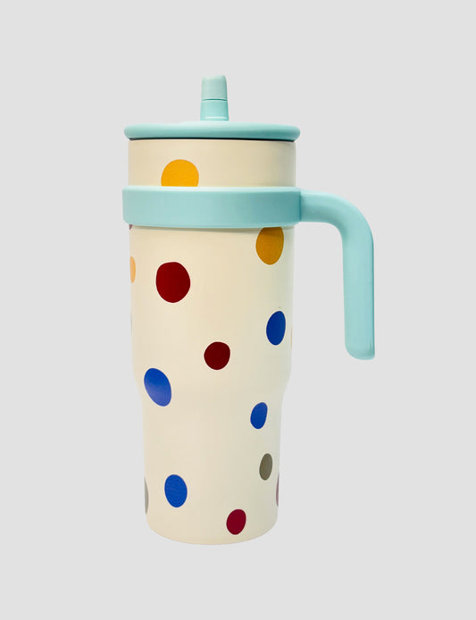 1.2 L Jumbo Insulated Cat Mug  With Straw & Handle, Fun Prints