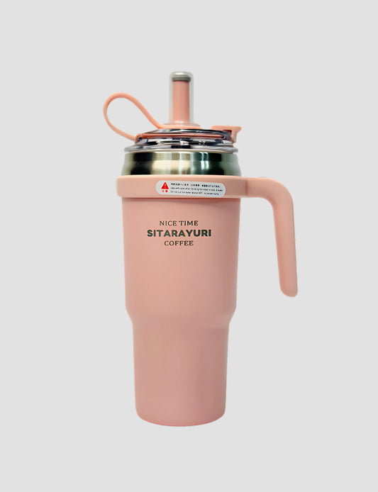 780 ml SITARAYURI Double Wall Vacuum Flask | Leakproof Insulated Steel Water Bottle With Straw & Handle