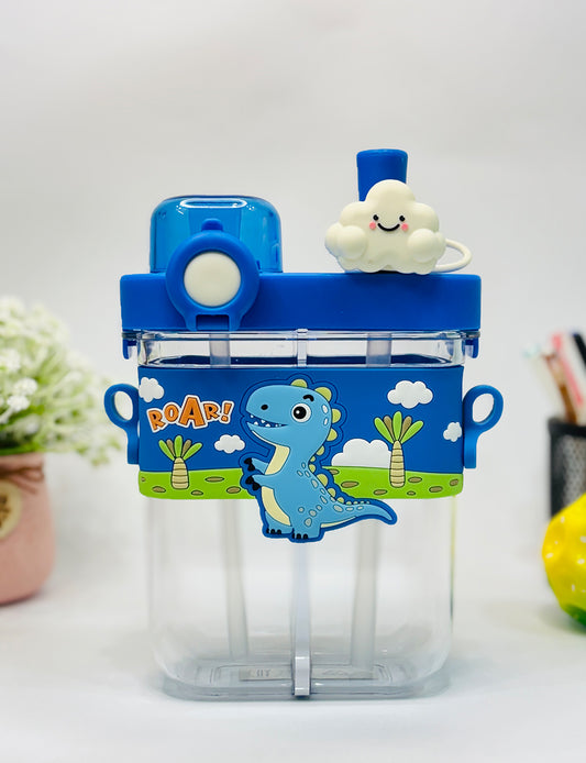 Dual Drink Water bottle- 780ml | BPA - Free & Spill-proof | Cute Cartoon Design |