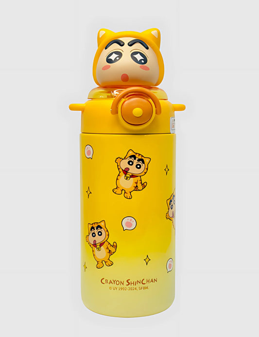 650 ml Crayon Shinchan Leak-Proof Kids Bottle | Silicone Seal & Straw, BPA-Free